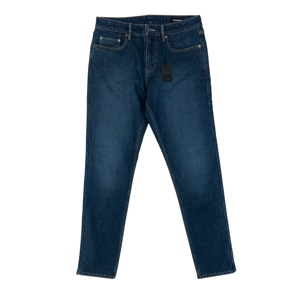 Bonobos Jeans Mens Size 32/32 Blue Slim Taper Dark Stretch Factory Sample New